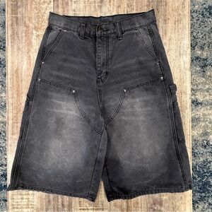 MNML Washed Black Carpenter Shorts